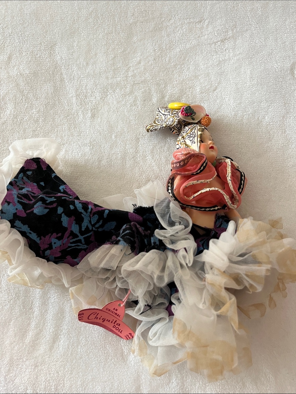 Chiquita Doll Frilled Skirt Decorative Doll with tag